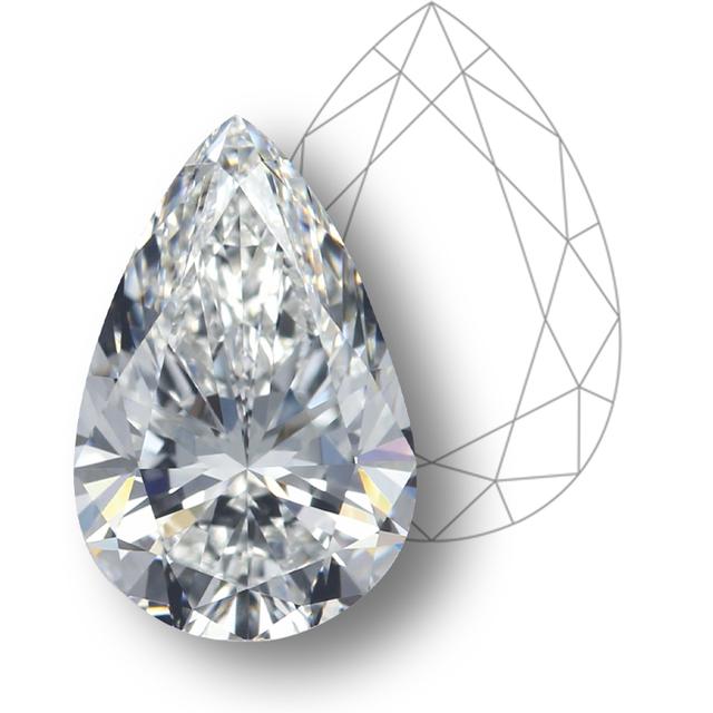 Pear Cut Lab Diamond